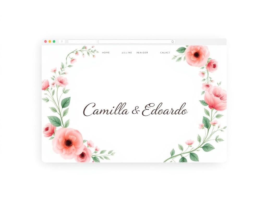 Esempio sito matrimonio stile Giardino