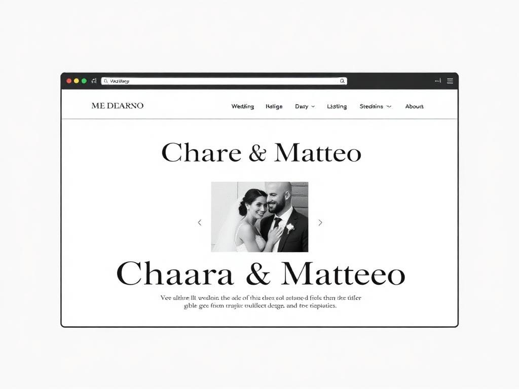 Esempio sito matrimonio stile Moderno