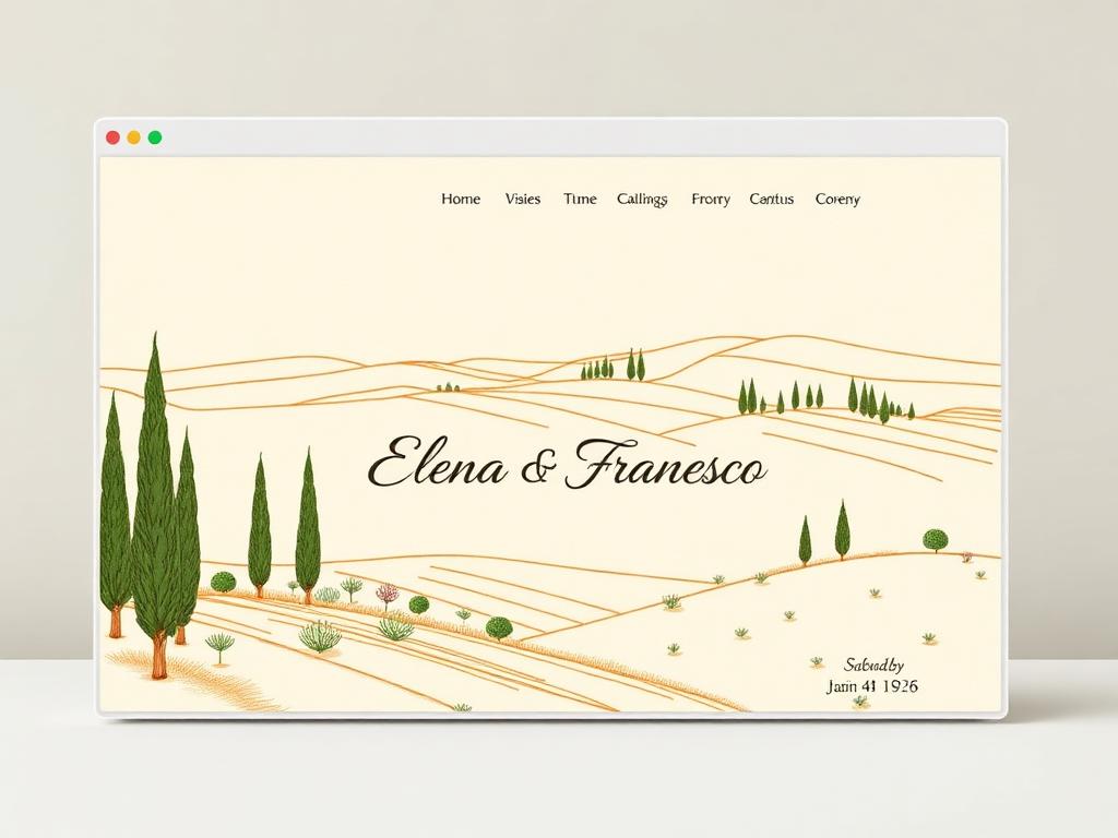 Esempio sito matrimonio stile Toscano